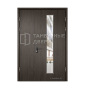 Дверь в тамбур со стеклом в подъезд винорит — скелет ТД-224